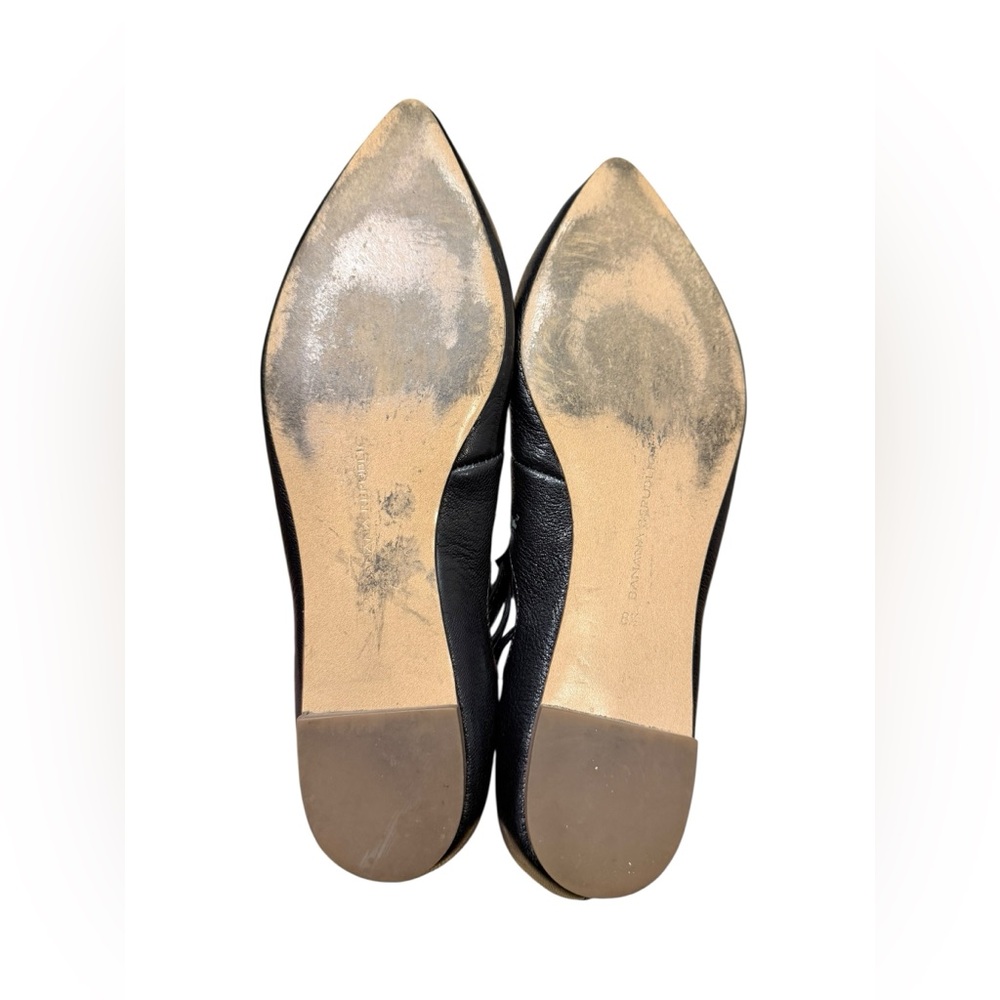 Banana Republic Allie Patent Leather Lace-Up Ballet Flats Black Size 8.5 - Picture 8 of 10